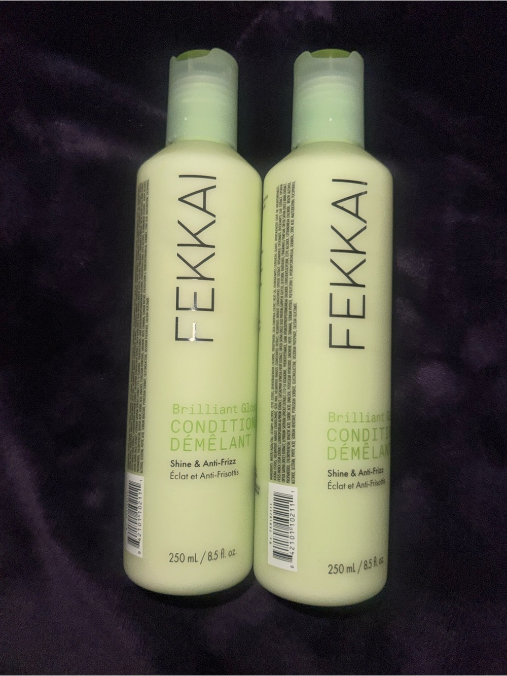 SEALED x2 FEKKAI Brilliant Gloss Shine & Anti-Frizz Conditioner 250ml